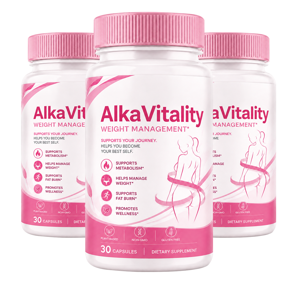 AlkaVitality three bottle package — 90 day supply of weight management capsules